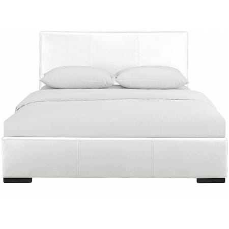 Camden Isle Camden Isle 86345 in. indes Upholstered Platform Bed; White; King Size - 85.4 x 79 x 34.8 in. 86345